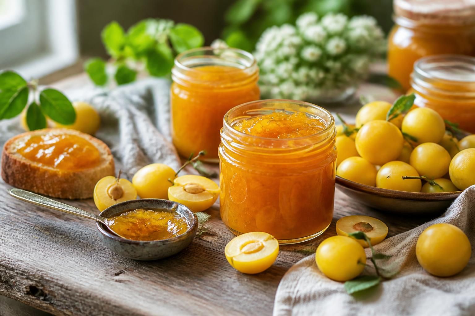 Mirabellen-Marmelade ohne Gelierzucker, das einfache Ofen-Rezept spart Rühren und bewahrt das Fruchtaroma