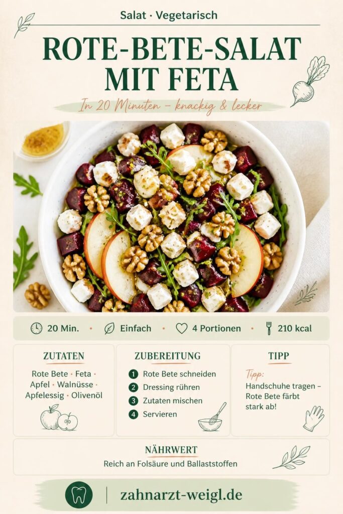 Rote-Bete-Salat mit Feta, Apfel und Walnüssen – Pinterest-Rezeptkarte