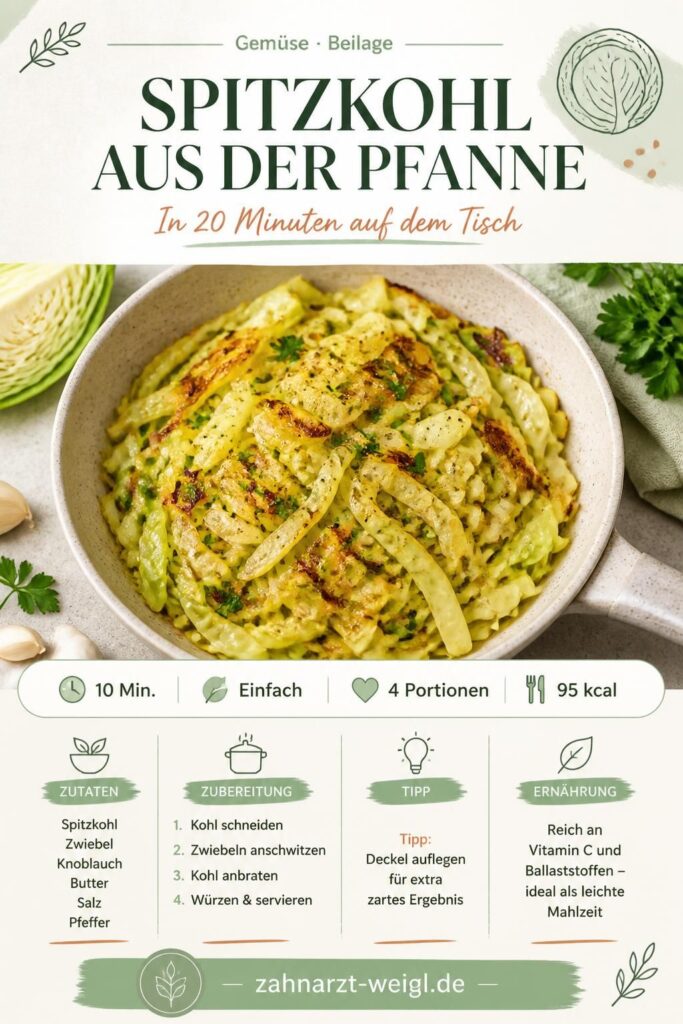 Spitzkohl aus der Pfanne – einfaches Rezept für schnelles Kochen